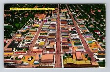 Denison TX-Texas, Aerial View of Downtown Denis, Antique Vintage Postcard picture