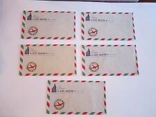 5 UNUSED VTG HOTEL WALDORF AIR MAIL ENVELOPES - MEXICO & OTHER COLLECTIBLES -QQQ picture