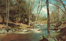 Pittsfield NH New Hampshire, Tranquil River Scene, Vintage Postcard picture