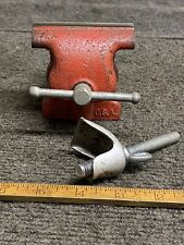 Vintage 3” Bench Clamp On Vise Made In USA Unbranded Craftsman picture