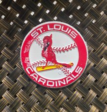 VINTAGE MLB BASEBALL ST LOUIS CARDINALS TEAM LOGO COLLECTIBLE RUBBER MAGNET ** picture