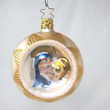 Old World Christmas Inge Glas Mother & Child Indent Blown Glass Ornament-Germany picture