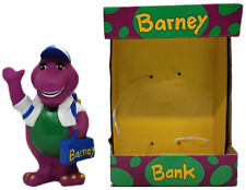 Barney and Friends 1992 Barney PVC Bank With Box picture
