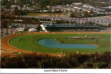 Vtg 1970s Postcard Birds Eye Laurel Race Park Horse Track Maryland Uncirculated picture