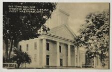 Old Town Hall and Webster Memorial Library West Hartford CT Antique Postcard picture