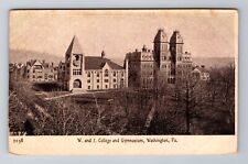 Washington PA-Pennsylvania, W & J College and Gym, Vintage Postcard picture