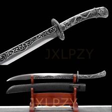 Battle Chinese Qing Dynasty Dao Kung Fu Sword Broadsword 1095 Carbon Steel Blade picture