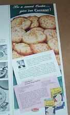 1949 print ad - Durkee's Coconut Drop Cookies recipe Virginia Coates Glidden AD picture