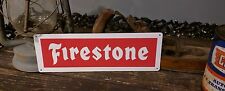 Firestone Tires advertising metal sign mechanics 4 x 12 inches 50004 picture
