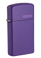 Zippo Windproof Slim Purple Matte Lighter with Zippo Logo, 1637ZL New In Box picture