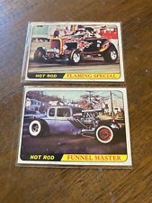 1968 Topps Hot Rods Funnel Master AND #43 Flaming Special VgEx picture