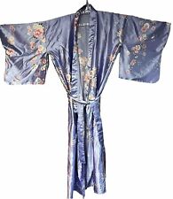 Women's Floral Print Traditional Japanese Kimono Juguemm Large Long Purple 56” picture