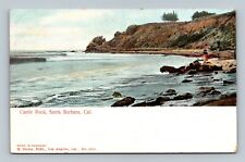California CA Santa Barbara Castle Rock Postcard picture