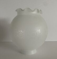 VINTAGE FROSTED GLASS GLOBE BALL OIL GAS LAMP REPLACEMENT SHADE picture
