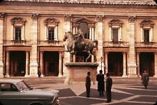 1958 Bronze Statue Marcus Aurelius Rome Italy March Vintage 35mm Slide picture