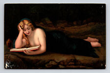 STENGEL Artist Correggio Magdalena in Repose Reading Book Postcard picture