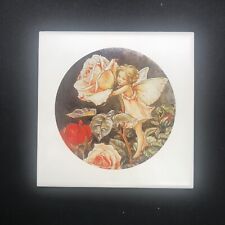 Vintage Cicely Mary Barker Rose Fairy Ceramic Tile 6” x 6” picture