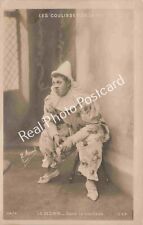 c1903 RPPC Clown on Break Behind Scenes Henri Manuel French Real Photo Postcard picture