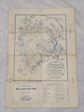 Rare Vintage World War II Big Island USO Club Island of Hawaii Map Hilo Bay Map picture