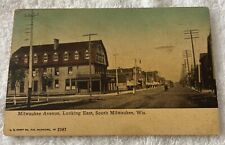 1917 Postcard Milwaukee Avenue Street View in South Milwaukee, Wisconsin picture