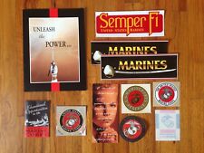 USMC Marine Corps vintage recruiting WWII to 90s rare decals stickers picture