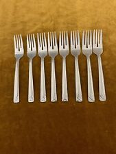 Set Of 8 Cambridge Stainless CROSSROAD SAND SALAD FORKS picture