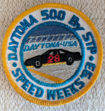 DAYTONA 500 BY STP SPEED WEEKS 93 EMBROIDERED PATCH NASCAR CAR #28 3 1/2