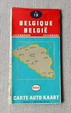 Esso Belgium Belique Belgie Carte-Auto Kaart 1963 Vintage Road Map  Auto Touring picture