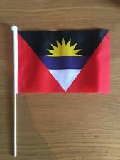 ANTIGUA AND TABAGO Pack of 12 medium Hand Flags 9