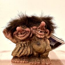 NyForm Troll Couple #263 Made In Norway Vintage Big Nose Handmade Figure 1997 picture