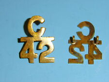 a0134p WW 1 Canadian Collar Emblems for 42nd Highlanders C42 pair C10A13 picture