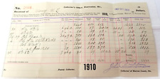1910 Tax Personal Property Bill Receipt Warrenton Missouri Collector's Office picture