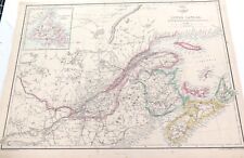 .c1860 LARGE “WEEKLY DISPATCH ATLAS” MAP of LOWER CANADA, NOVA SCOTIA. ETC picture