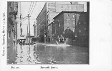1907 FLOOD at Pittsburg March 14-15, Seventh Street Antique POSTCARD J.C.Bragdon picture