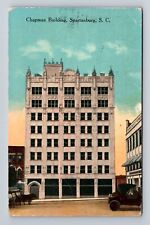 Spartanburg SC-South Carolina, Chapman Building, Vintage c1914 Postcard picture