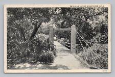 Postcard Swinging Bridge Kingfisher Oklahoma picture