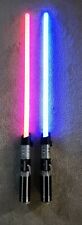 Lot Hasbro 2010 C-2945A Star Wars Lightsaber Fx Red Blue Change + 1 vader READ picture