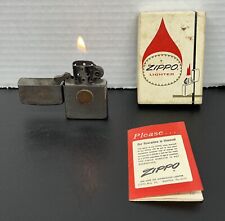 Vtg 1953-1954 Zippo Lighter 2517191 Pat Pend w/box Matching Insert Tested Works picture
