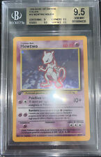 Pokemon Mewtwo 10/102 Base Set 1st and Holo First Edition ITALIAN ita BGS 9.5 picture