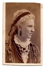 ANTIQUE CDV CIRCA 1860s PACK GORGEOUS YOUNG ALBINO LADY CLEVELAND OHIO RARE picture