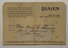 Vintage Lay Away Card: 1966 ZALE’S JEWELERS - Payment Book - Austin Texas picture