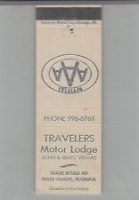 Matchbook Cover Travelers Motor Lodge Belle Glade, FL picture