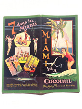 1920's Mini Pocket Size Travel Brochure - 7 Days in Miami Great Cover Graphics picture