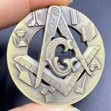 Freemasonry Coin Masonic Freemason Badge Token Hollow Carving Challenge Coin picture