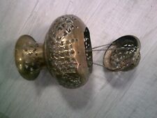 VINTAGE BRASS MOROCCAN HANGING FIXTURE CANDLE INCENSE OR LIGHT picture