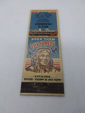 Vintage Bill's Pharmacy Cigars Candy Keep Them Flying Denver CO Matchbook picture