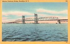 Brooklyn NY New York, Marine Parkway Bridge, Vintage Postcard picture