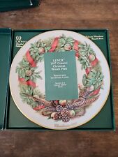 1987 Lenox Annual Limited Edition Colonial Christmas Wreath Plate Pennsylvania picture