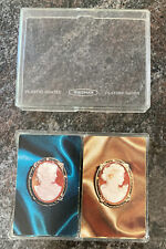 Vintage Whitman Cameo Playing Cards Double Deck Plastic Case Complete 8807 picture