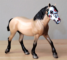 Peter Stone Model Horse JULIO --  OOAK Sugar Skull Pebble Drafter GLOSSY w/Bling picture